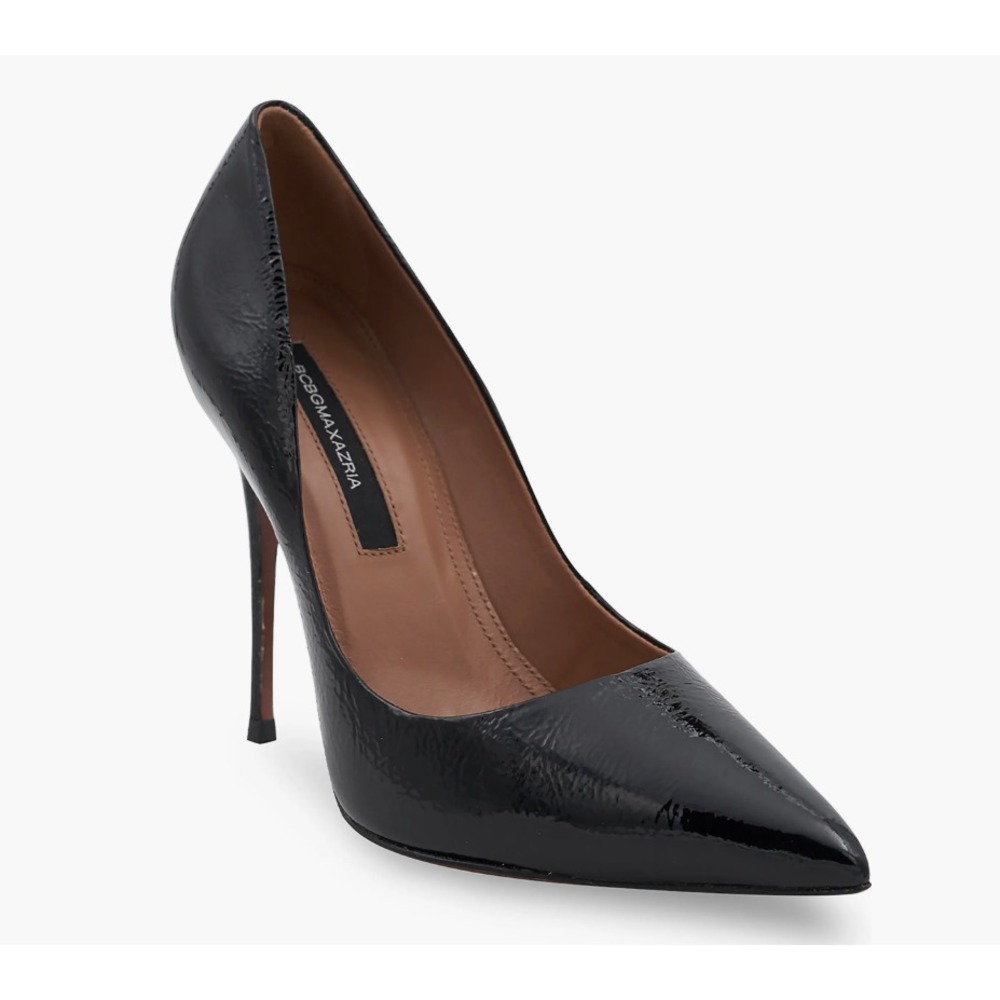 BCBGMAXAZRIA® (Women's 8 M) Nova™ Pump in Black Crinkle Patent Leather